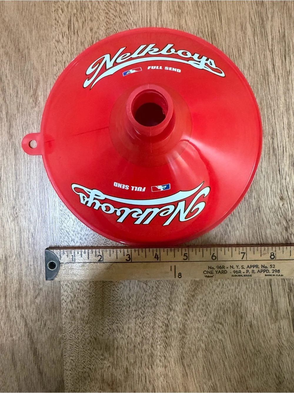 Nelk Boys - Full Send Beer Funnel | Red & White w/ MLB Style Logo | 8” Inches